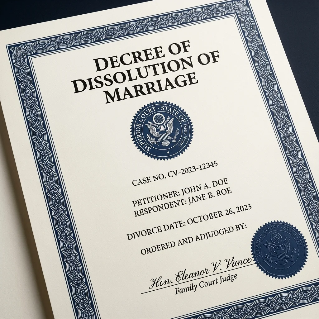 Canada Divorce Certificate
